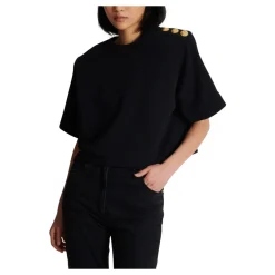 Balmain T-Shirts*Sweatshirt med knapper Sort