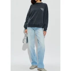 Anine Bing Sweatshirts*Sweatshirt med logo Grå