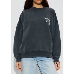 Anine Bing Sweatshirts*Sweatshirt med logo Grå