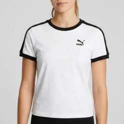 PUMA T-Shirts*T7 Slim Tee Hvid