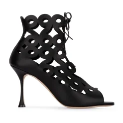 Manolo Blahnik Pumps|Stiletter*Taralo Cut-Out Stiletto Hælsandaler Sort