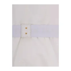 Elisabetta Franchi Jakker*Teknisk Bi-Elastisk Stofjakke Hvid