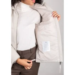 Duno Jakker*Teknisk pufferjakke med uld-effekt Beige