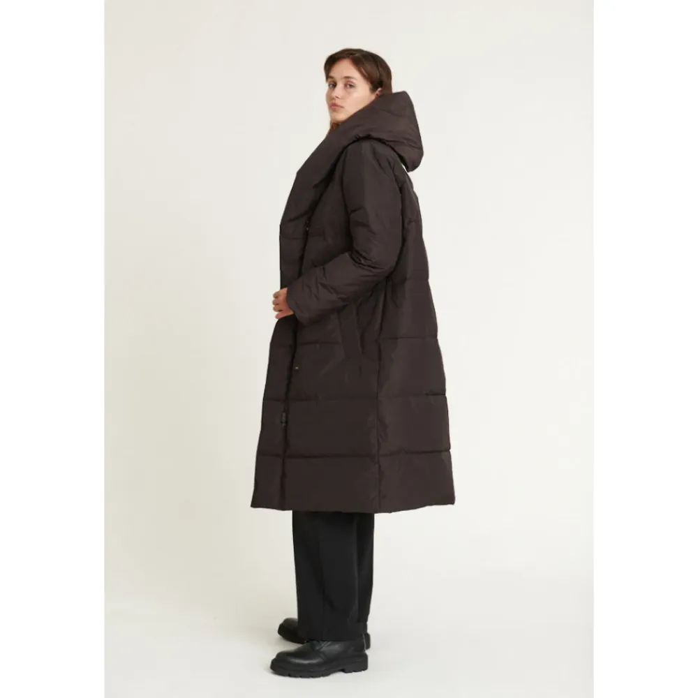 Basic Apparel Frakker*Tenna Shawl Krave Frakke - Chokolade Torte Brun