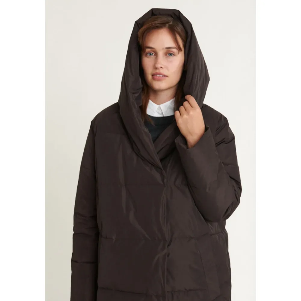 Basic Apparel Frakker*Tenna Shawl Krave Frakke - Chokolade Torte Brun