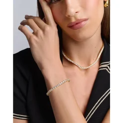 Nialaya Smykker*Tennis Bracelet in Gold Gul