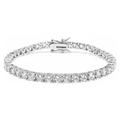 Nialaya Smykker*Tennis Bracelet with Silver Grå