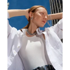 Nialaya Smykker*Tennis Bracelet with Silver Grå