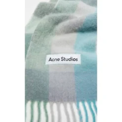 Acne Studios Tørklæder*Ternet halstørklæde med broderet logo Multifarvet
