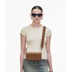 Marc Jacobs Skuldertasker*The Leather Mini Bag Brun