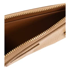 Marc Jacobs Punge & Kortholder*The Leather Top Zip Multi Wallet Beige