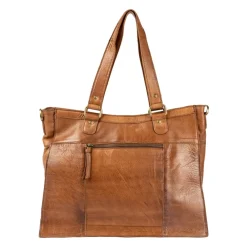 RE:DESIGNED Indkøbstasker*Tidløs læder skuldertaske Brun