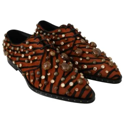 Dolce & Gabbana Snøresko*Tigermønster Krystal Flade sko Multifarvet