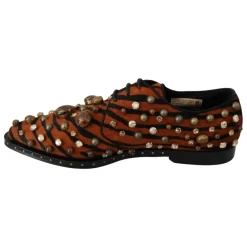 Dolce & Gabbana Snøresko*Tigermønster Krystal Flade sko Multifarvet