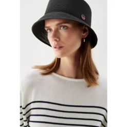 Busnel Huer & Kasketter*Tina papirstroh spandehat Sort