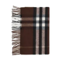 Burberry Tørklæder*Tjek Cashmere Tørklæde Brun