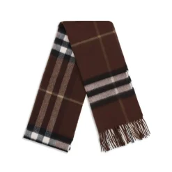 Burberry Tørklæder*Tjek Cashmere Tørklæde Brun