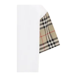 Burberry T-Shirts*Tjek Ærmer T-Shirt Hvid