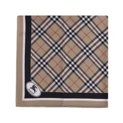 Burberry Tørklæder*Tjek Silke Tørklæde Ikonisk Tilbehør Beige