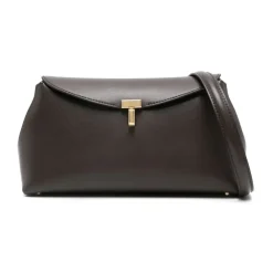 TotêMe Skuldertasker*T-Lock Leather Clutch Brun