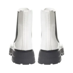 Alexander McQueen Chelsea Boots*To-farvet Chelsea støvler børstet læder Hvid