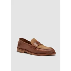 Elia Maurizi Loafers*To-farvet Penny Loafer i Tan & Tobak Brun