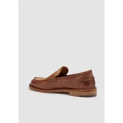 Elia Maurizi Loafers*To-farvet Penny Loafer i Tan & Tobak Brun