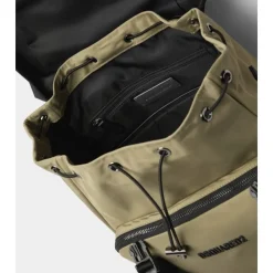 Dsquared2 Rygsække*Tofarvet Rygsæk med Justerbar Snøre og Lynlåslommer Beige