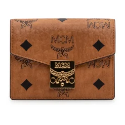 MCM Punge & Kortholder*Tracy Chain Card Wallet Brun