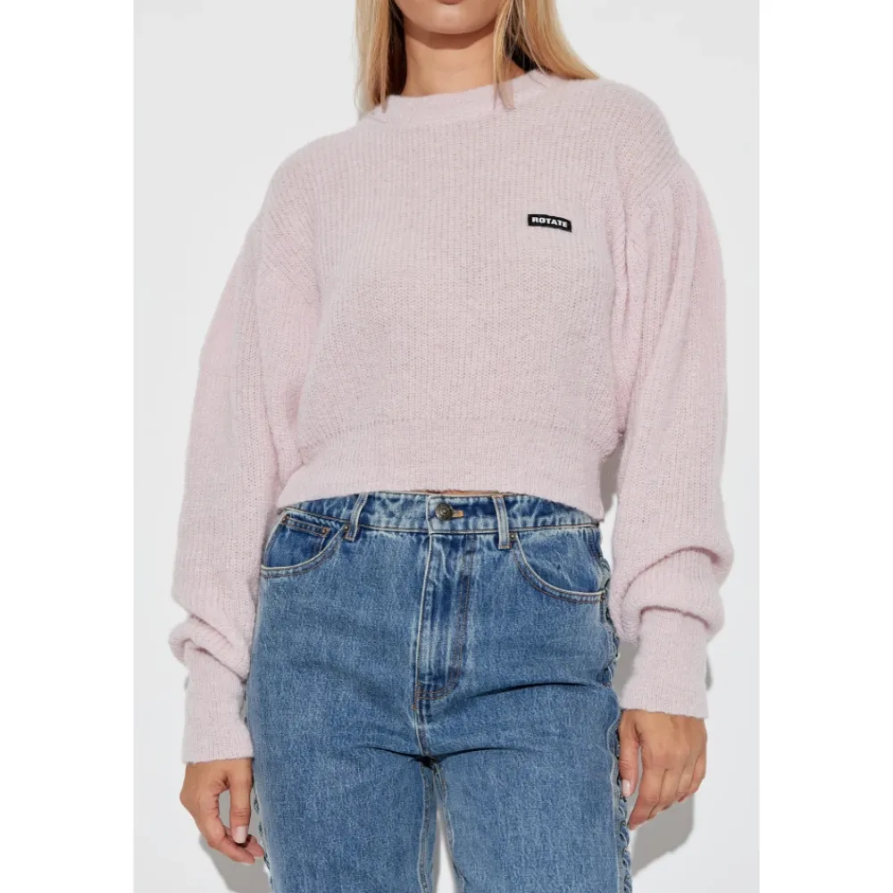 ROTATE Birger Christensen Striktrøjer & Sweatere*Trøje med logo Pink