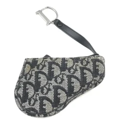 Dior Punge & Kortholder*Trotter Canvas Saddle Coin Purse Grå