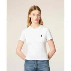 Ami Paris T-Shirts*T-shirt Coeur Hvid