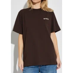 ROTATE Birger Christensen T-Shirts*T-shirt med broderet logo Brun