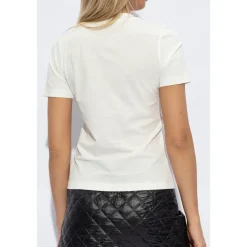 Moncler T-Shirts*T-shirt med logo Hvid