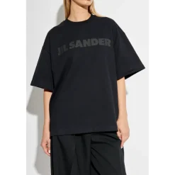 Jil Sander T-Shirts*T-shirt med logo Sort