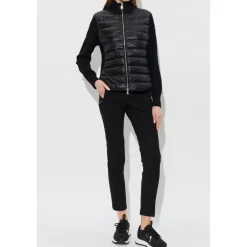 Moncler Striktrøjer & Sweatere*Turtleneck Cardigan med dunfyld Sort