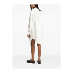 JW Anderson Bluser & Skjorter*Tuxedo Drape Dress Hvid