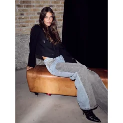 Haute L'Amitié Jeans*Two-Tone Patch Tall Jeans Multifarvet