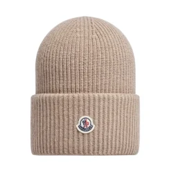 Moncler Huer & Kasketter*Uld Beanie Hue Klassisk Stil Beige