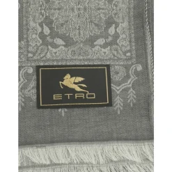 Etro Tørklæder*Uld-, bomulds- og silketørklæde Grå