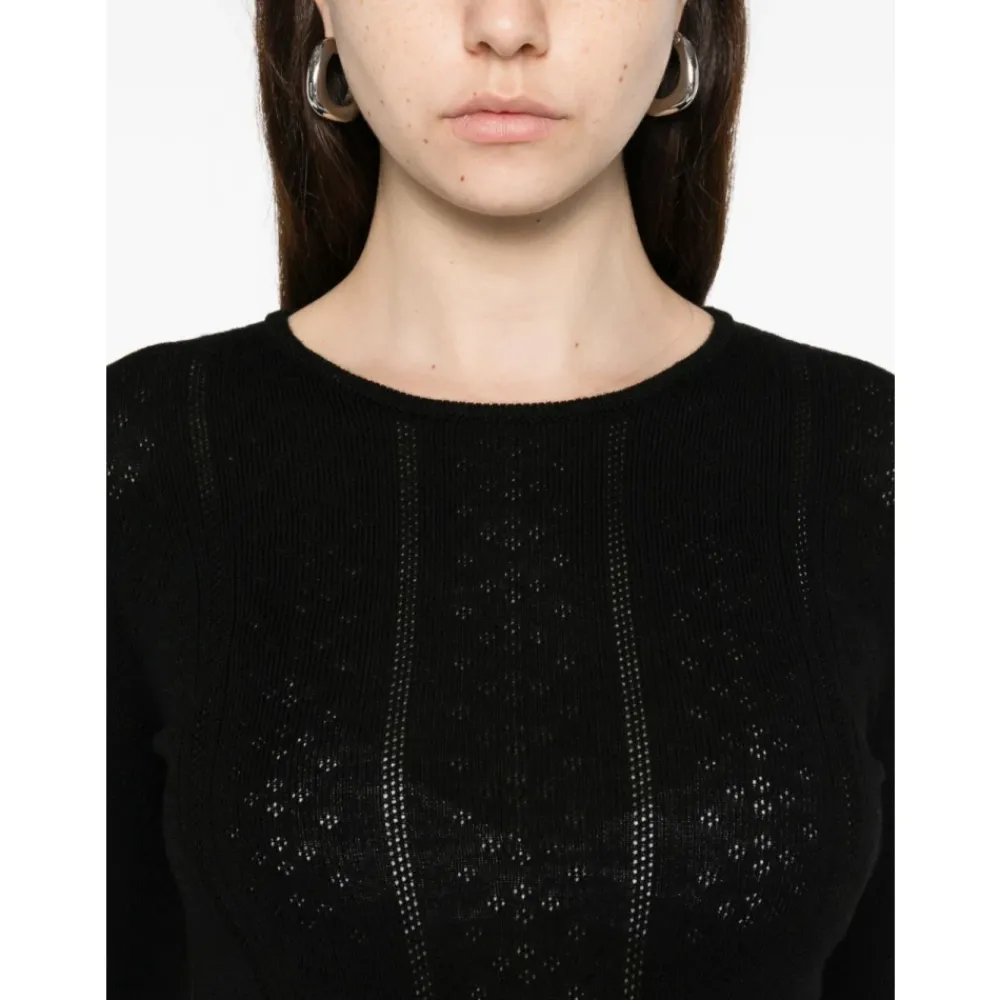 Birgitte Herskind Striktrøjer & Sweatere*Uld Crewneck Sweater Sort