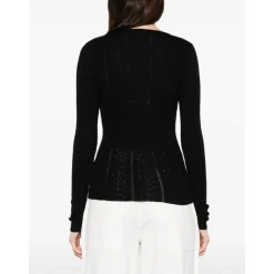 Birgitte Herskind Striktrøjer & Sweatere*Uld Crewneck Sweater Sort