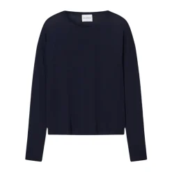 Closed Sweatshirts*Uld- og silkeblandingsbluse Blå