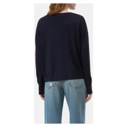 Closed Sweatshirts*Uld- og silkeblandingsbluse Blå