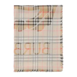Burberry Tørklæder*Uld- og silketørklæde Beige