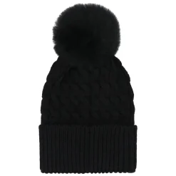 Moncler Huer & Kasketter*Uldhue med Pom Pom Sort
