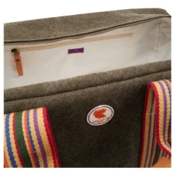 GALLO Rejsetasker*Unisex weekendtaske i ensfarvet grøn bomuldskanvas Multifarvet