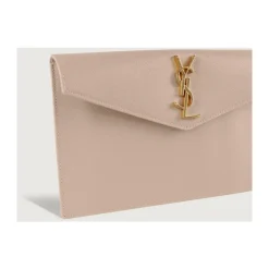 Saint Laurent Clutch*Uptown Pouch Beige