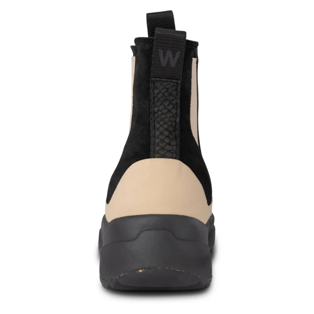 Woden Støvler|Chelsea Boots*Vandtæt Chelsea City Støvle i Ruskind Sort