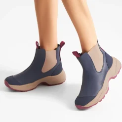Woden Chelsea Boots*Vandtæt Slip-On Støvle Mørke/Beige Blå